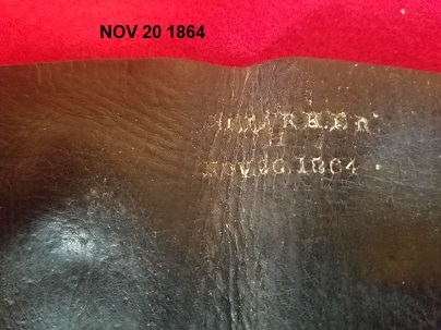 Civil War leather dated 1864 - Click Image to Close